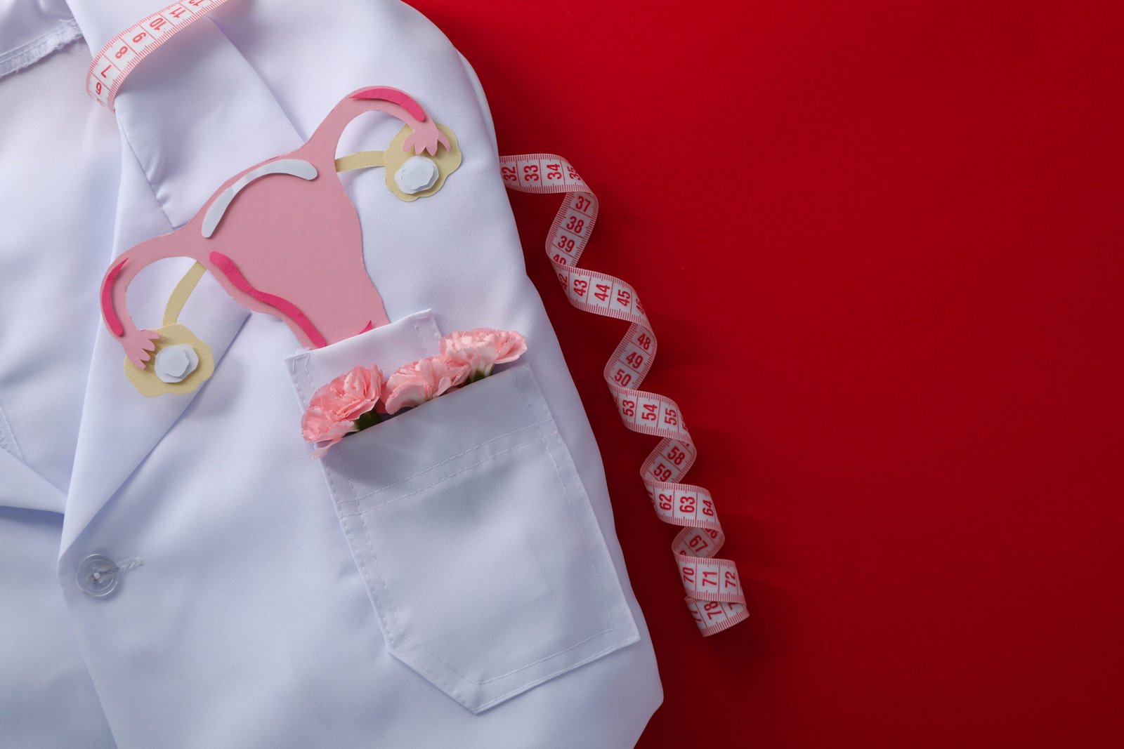 Modello dell'utero e delle ovaie, simbolo della salute riproduttiva femminile
